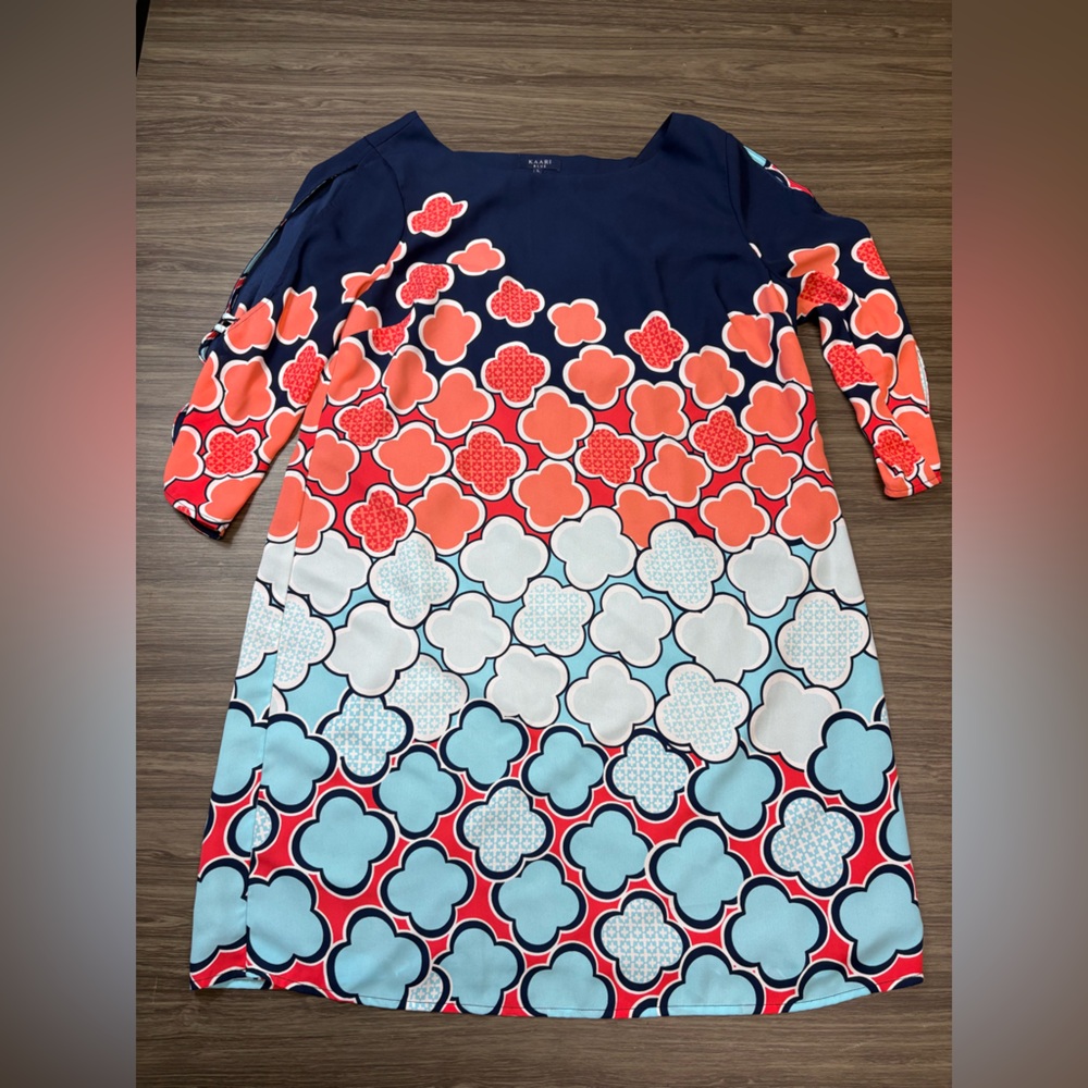 Kaari Blue Curvy Dress Size Large